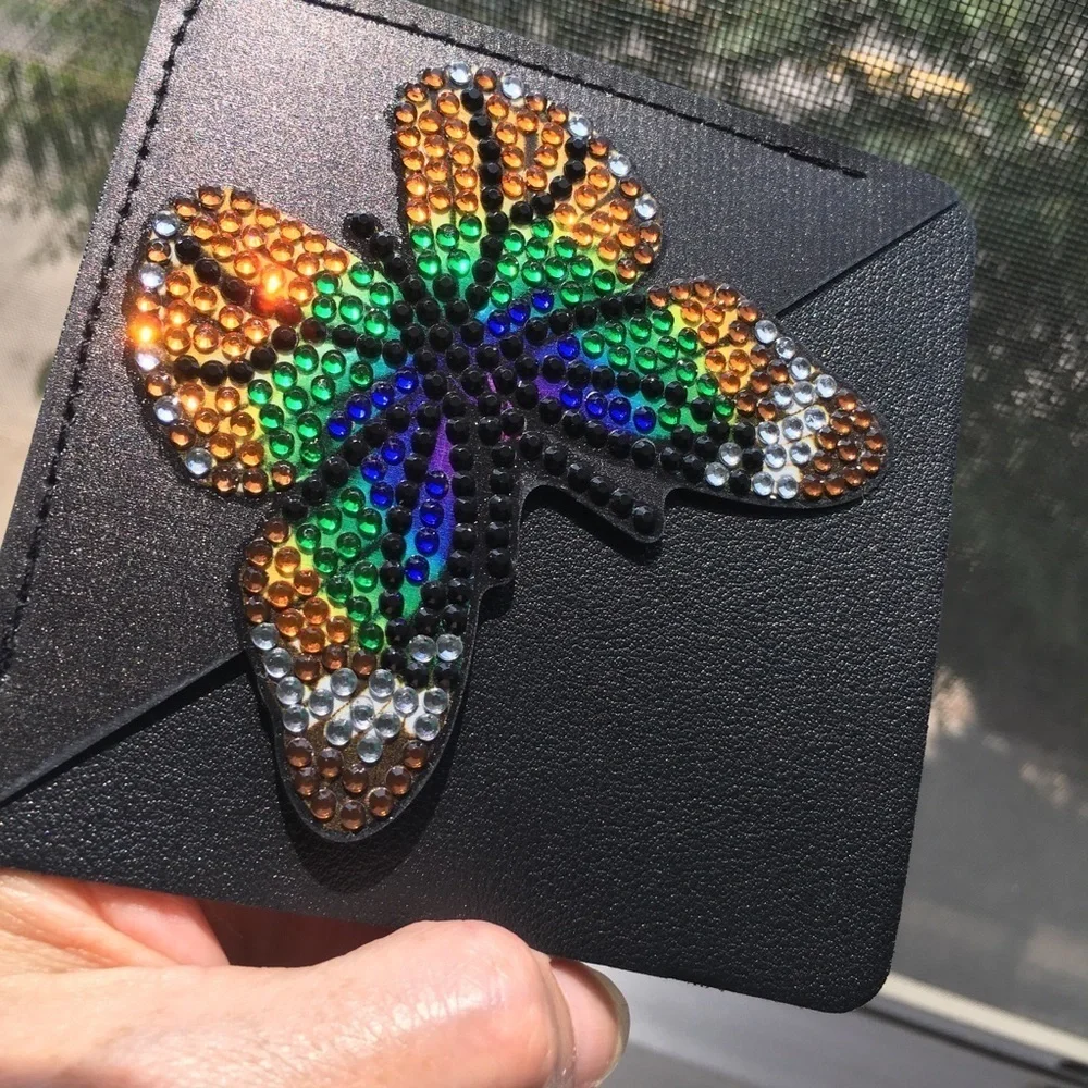 Diamond Art Butterfly Corner Bookmark, Colorful, Sparkly, Bling (ORNG/GRN/BLUE) - Picture 6 of 17